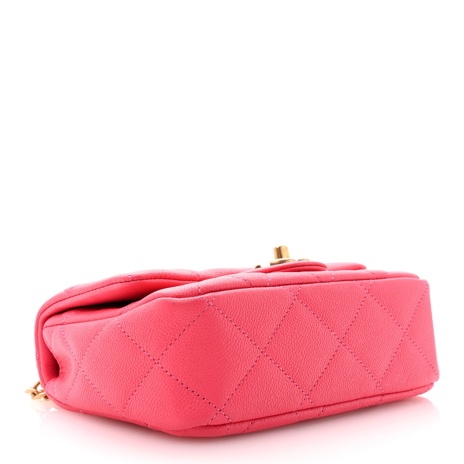 Chanel Caviar Quilted Sweetheart Mini Flap Dark Pink 4 of 10