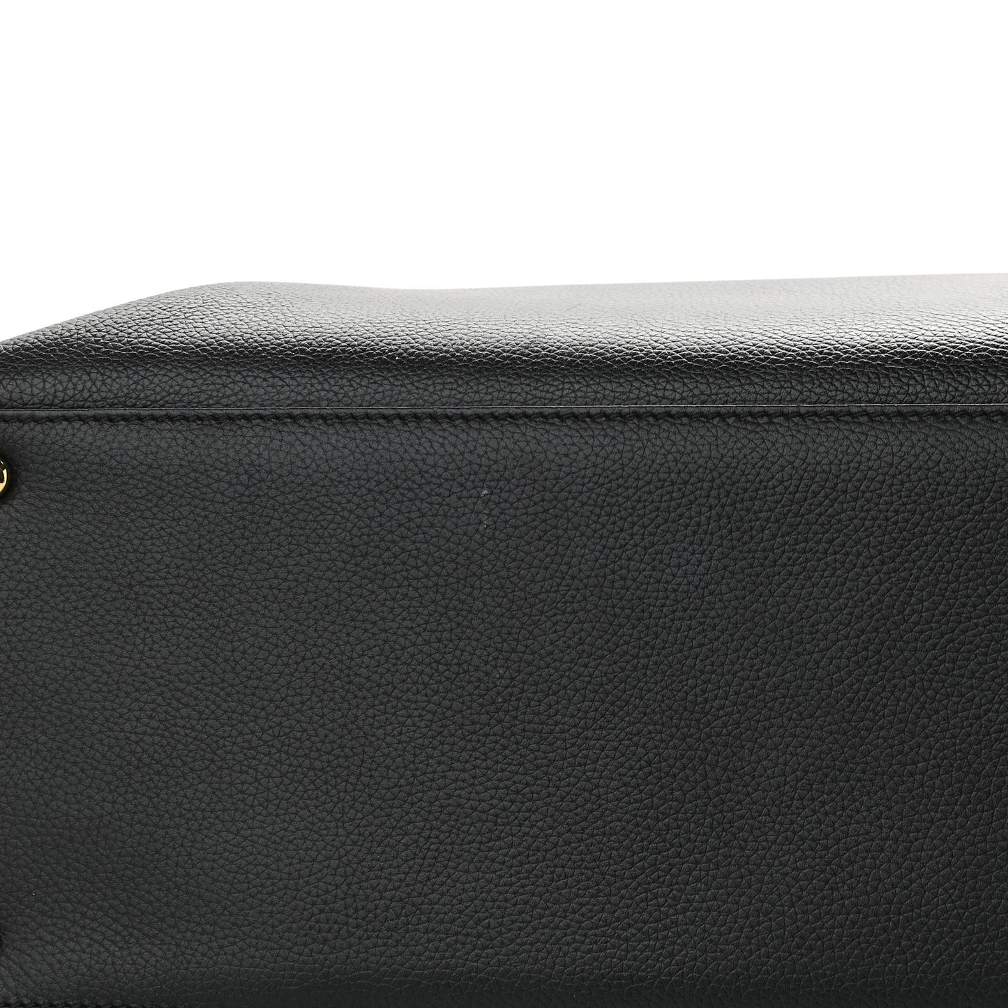 Calfskin Cerf Executive Shopper Tote Black