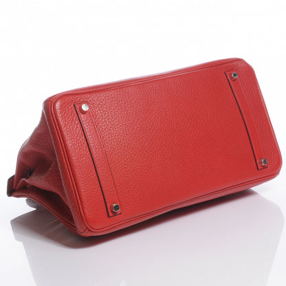 Hermes Taurillon Clemence Birkin 35 Rouge 4 of 12