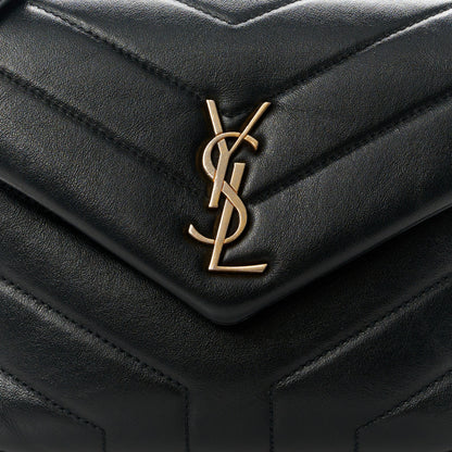 Saint Laurent Calfskin Y Quilted Monogram Toy Loulou Crossbody Bag Black 9 of 11