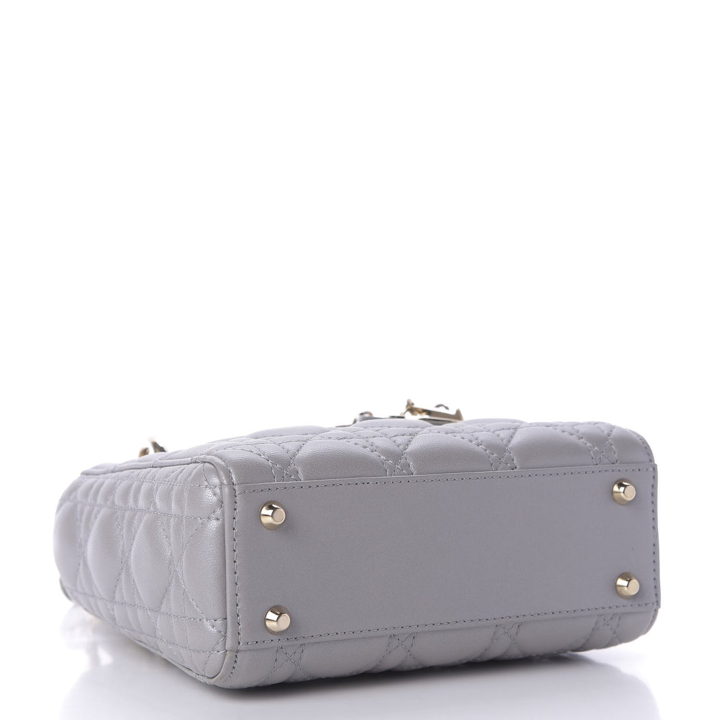 Lambskin Cannage Mini Lady Dior Grey