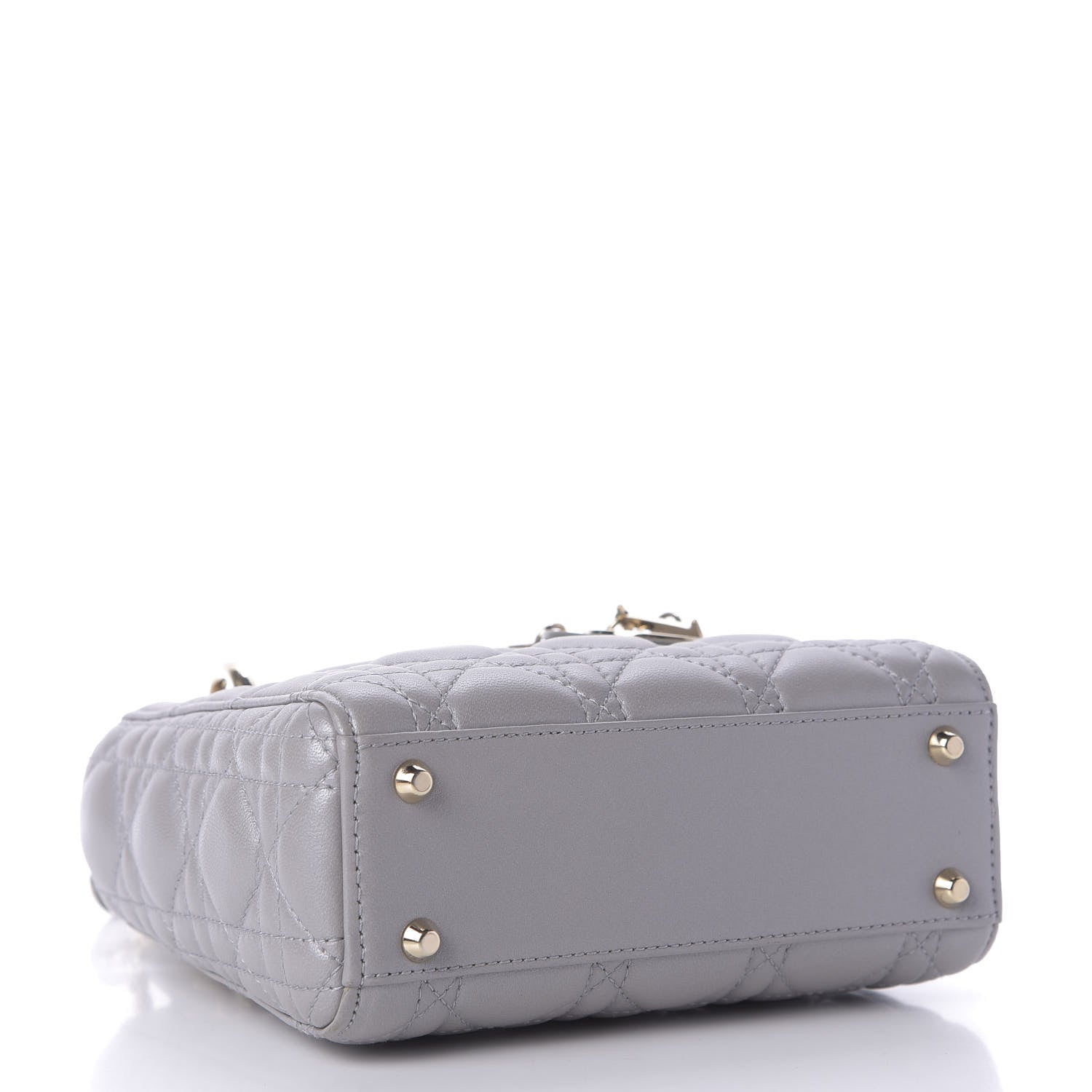 Christian Dior Lambskin Cannage Mini Lady Dior Grey 4 of 10