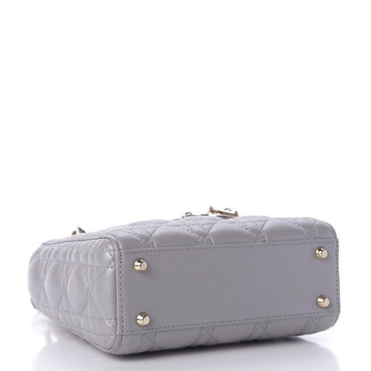 Christian Dior Lambskin Cannage Mini Lady Dior Grey 4 of 10