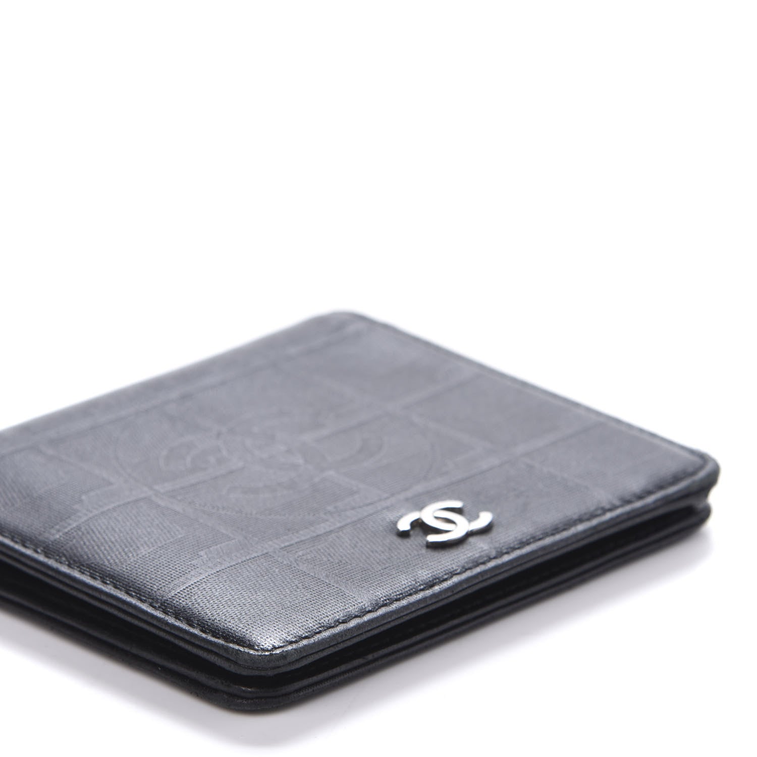 Chanel Embossed Lambskin Travel Bi-Fold Wallet Black 8 of 12