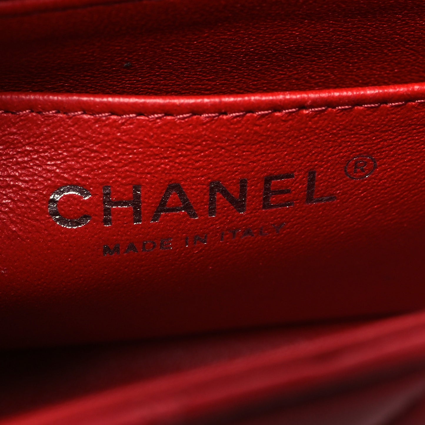 Lambskin Quilted Mini Rectangular Flap Red