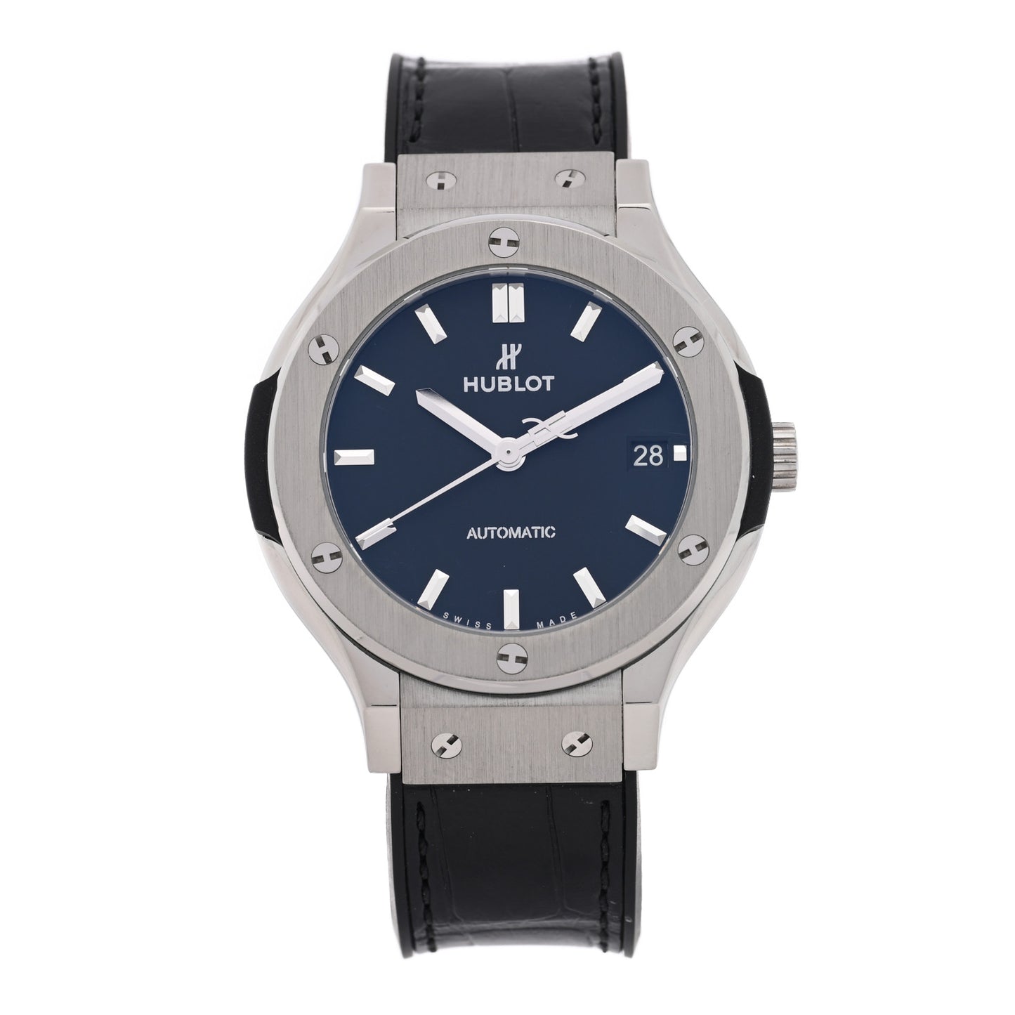 Titanium Alligator 38mm Classic Fusion Automatic Watch Black 565.NX.1171.LR