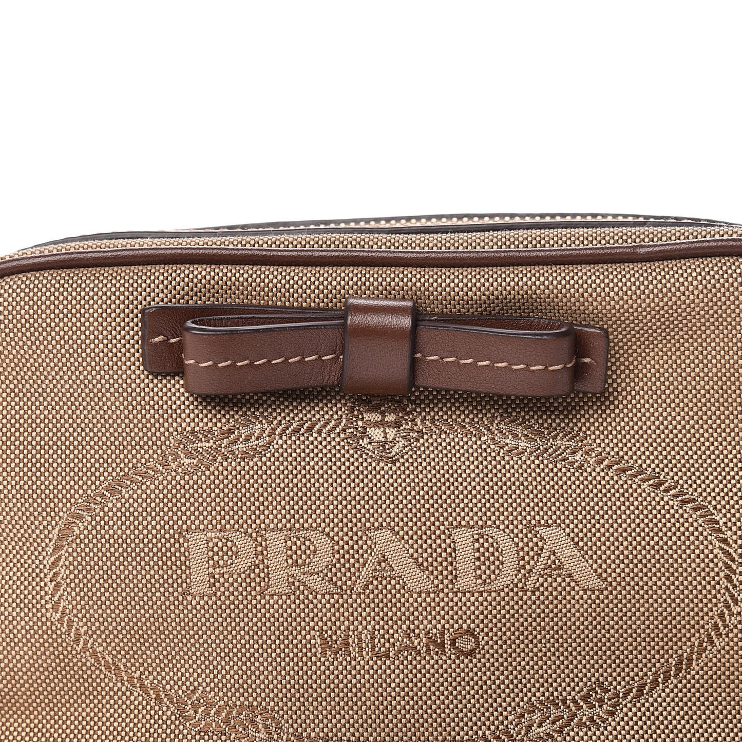 Jacquard Logo Contenitore Wristlet Corda Bruciato