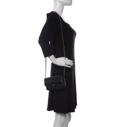 Chanel Caviar Quilted Flap Phone Holder With Chain Black 2 of 13