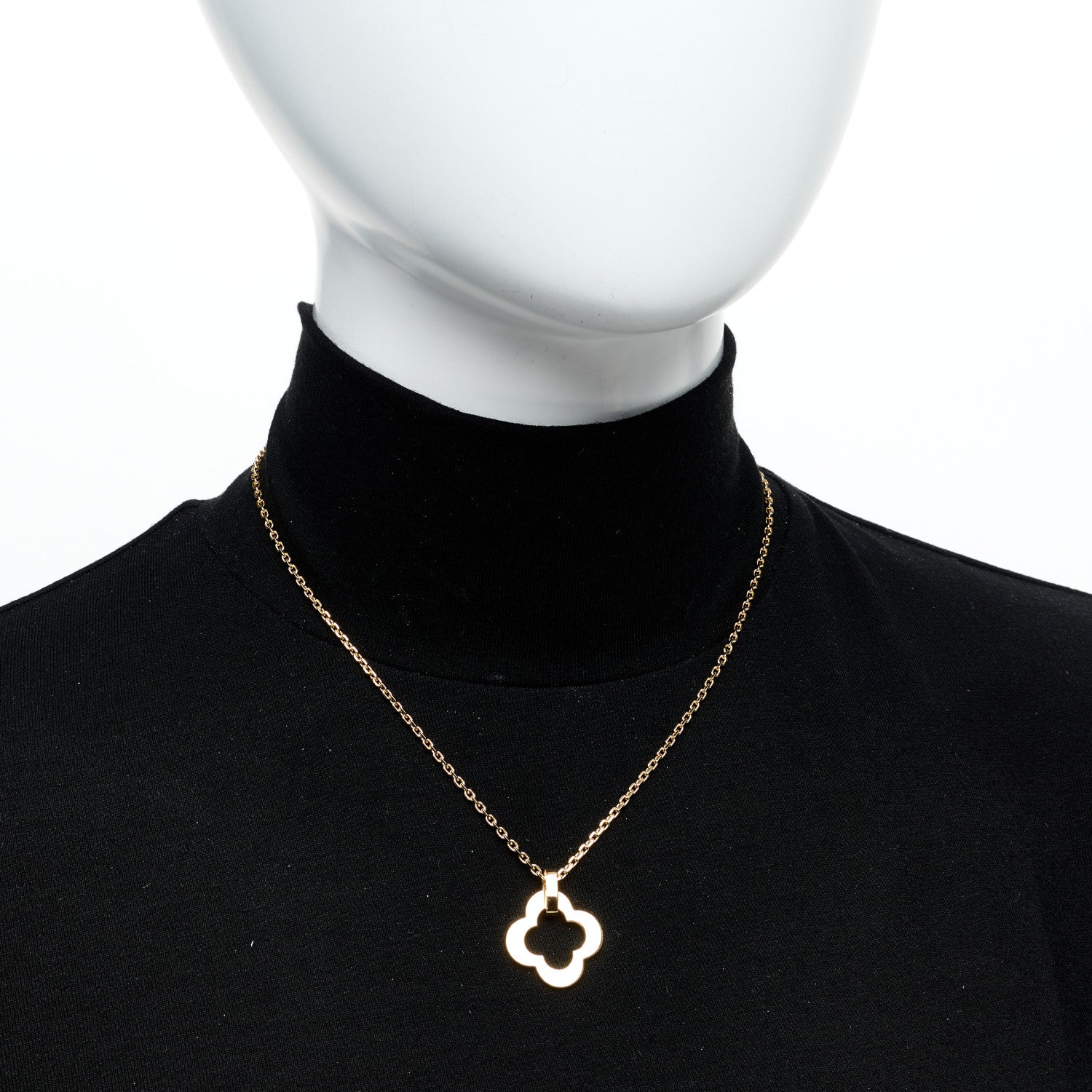 Van Cleef & Arpels 18K Yellow Gold Byzantine Alhambra Pendant Necklace 2 of 5