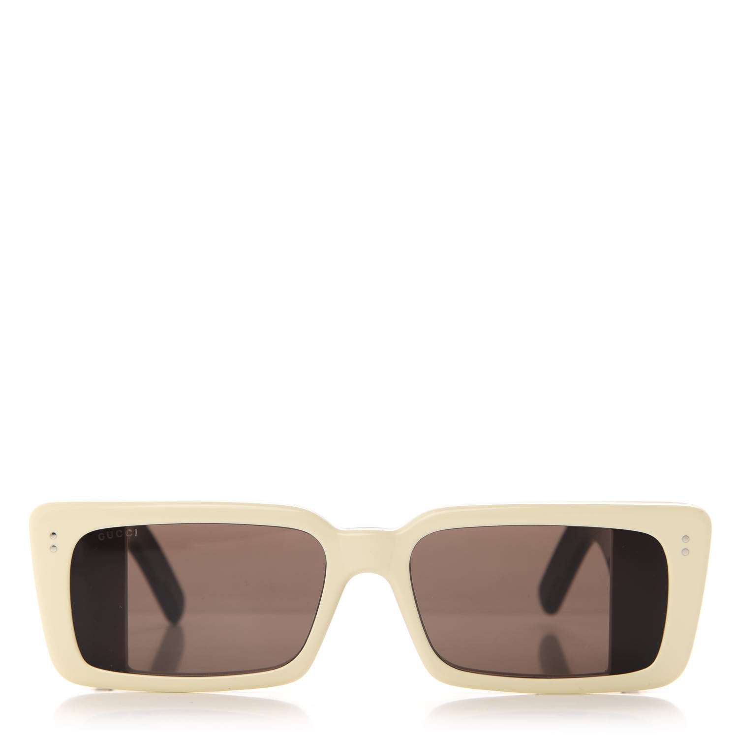 Gucci Acetate Rectangular Flap GG0543S Sunglasses White Black 2 of 8