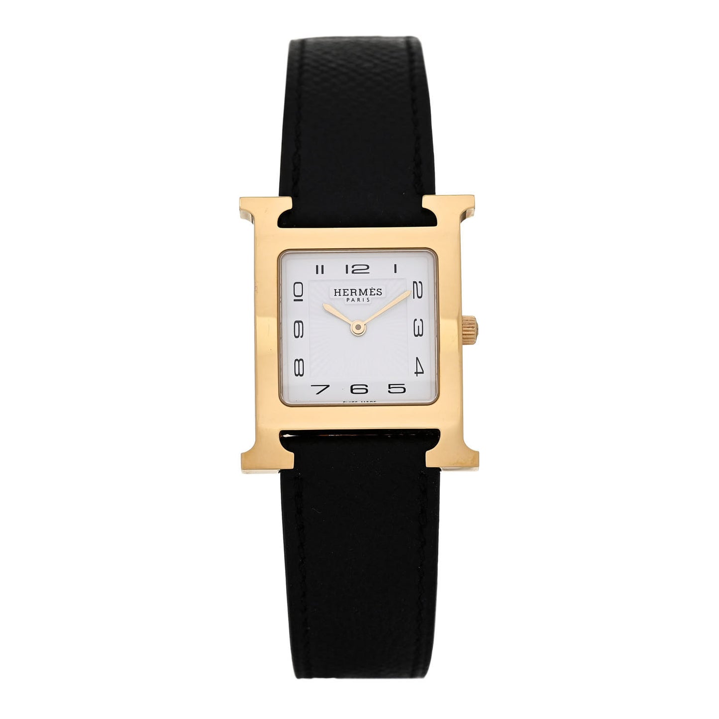Stainless Steel Epsom 26mm Heure H Hour Quartz Watch Noir