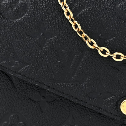 Louis Vuitton Empreinte Pochette Felicie Chain Wallet Black 10 of 15