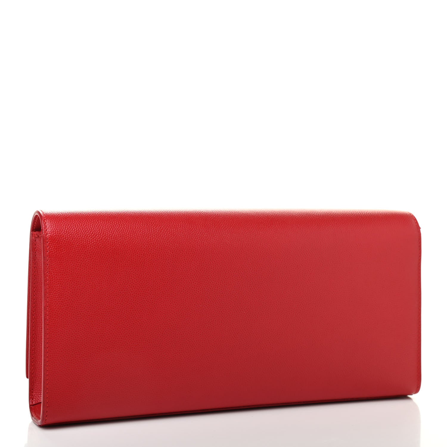 Saint Laurent Calfskin Classic Monogram Cassandre Clutch Rouge Orient 3 of 12