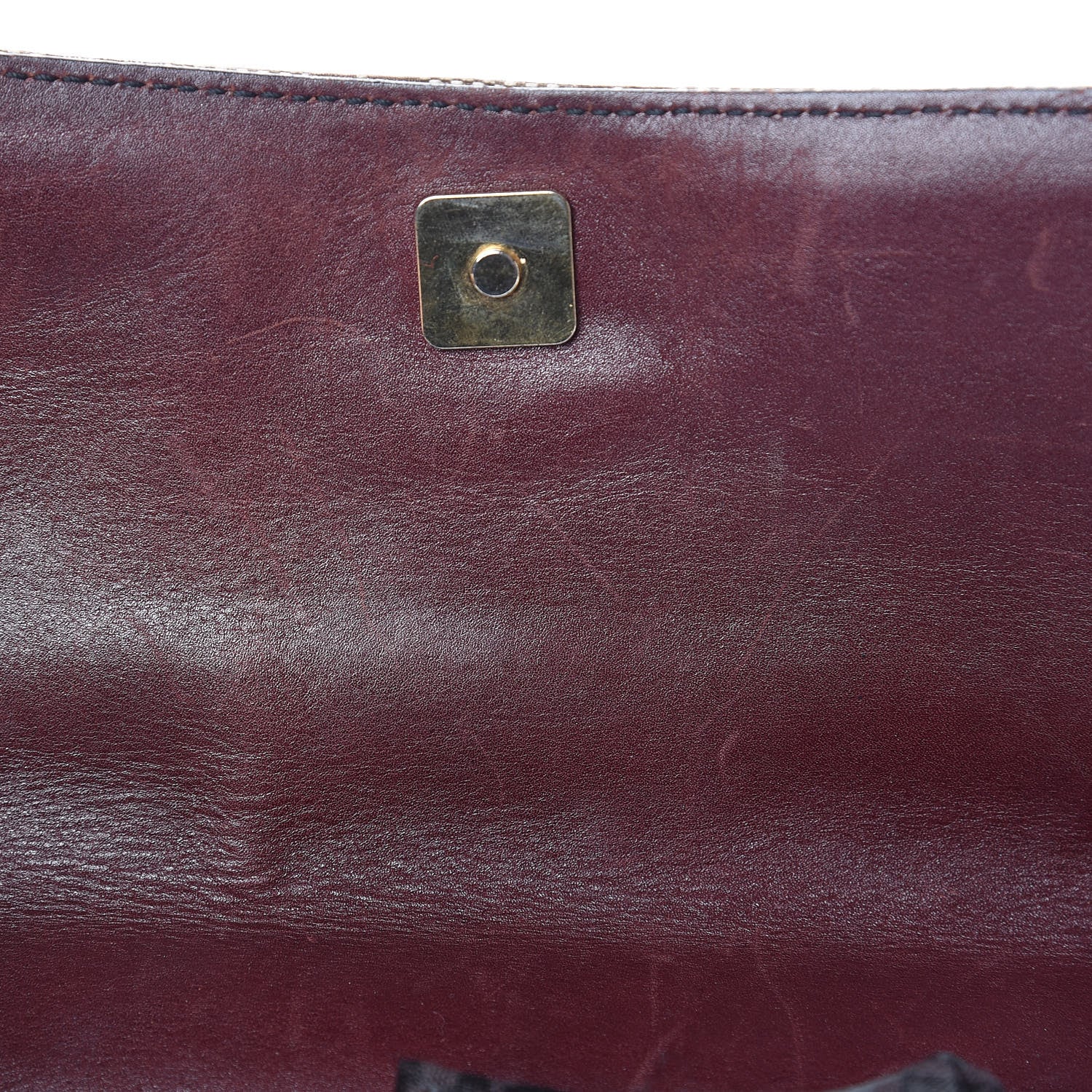 Gucci Monogram Studded Large Horsebit Clutch Bordeaux 10 of 12
