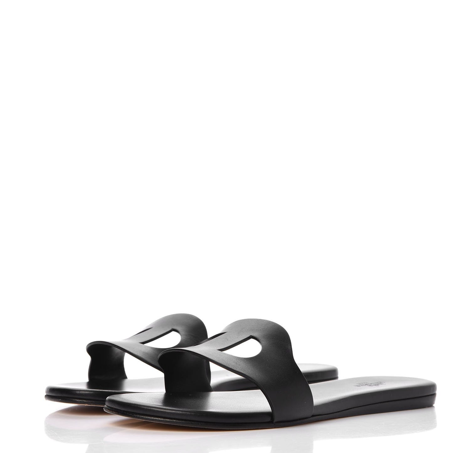Calfskin Raw Edge Lisboa Sandals 37 Black