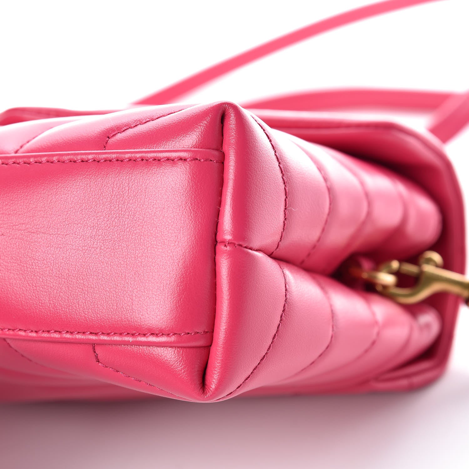 Saint Laurent Calfskin Y Quilted Monogram Toy Loulou Crossbody Bag Freesia 12 of 13