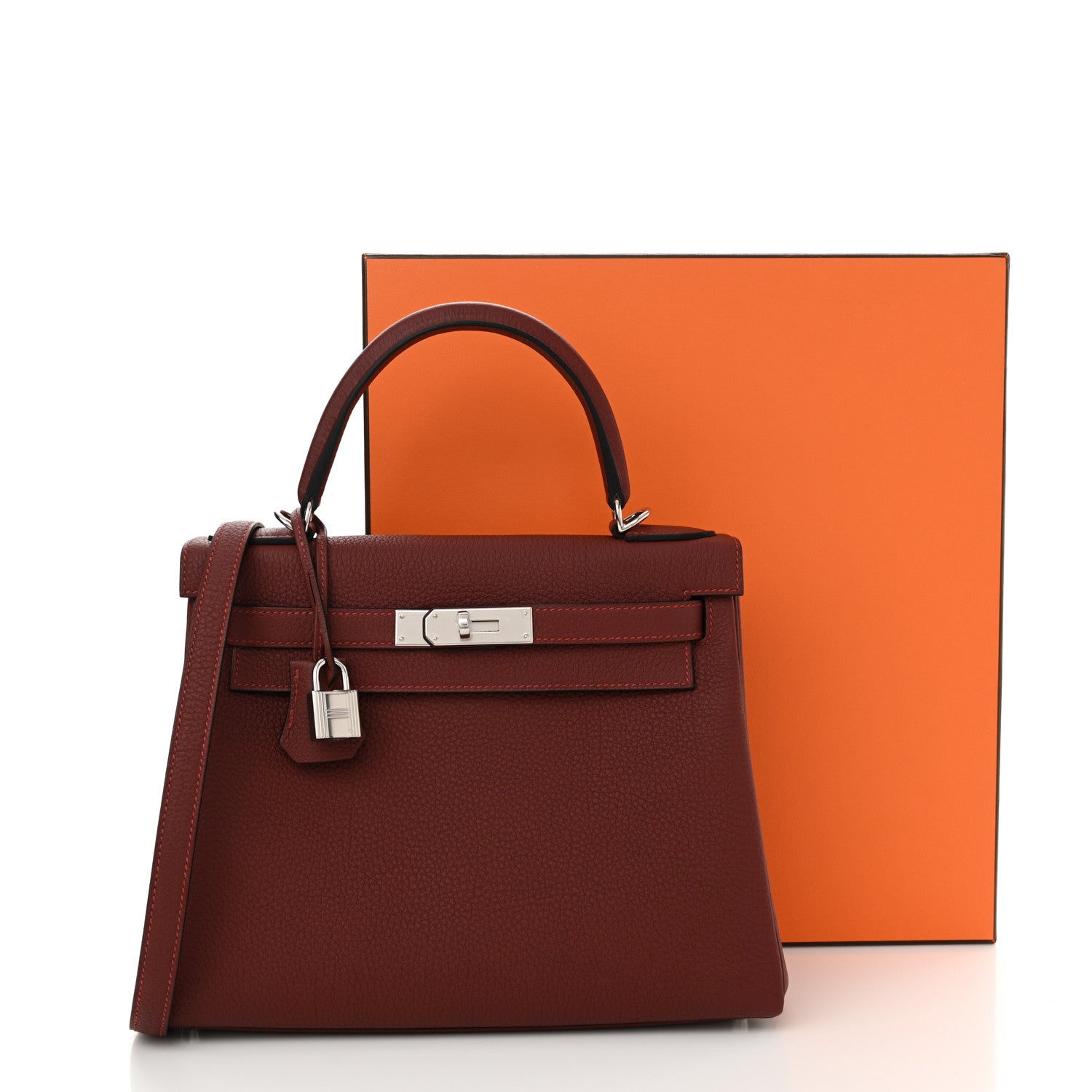 Hermes Togo Kelly Retourne 28 Rouge H 11 of 11
