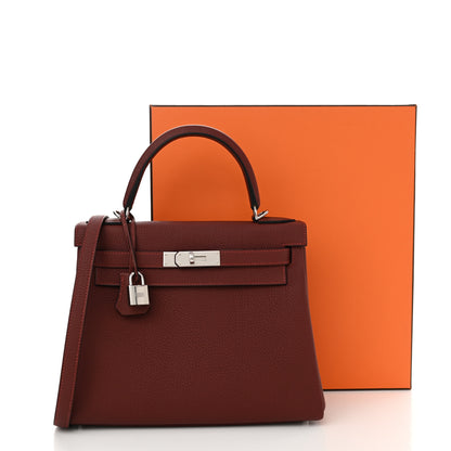 Hermes Togo Kelly Retourne 28 Rouge H 11 of 11