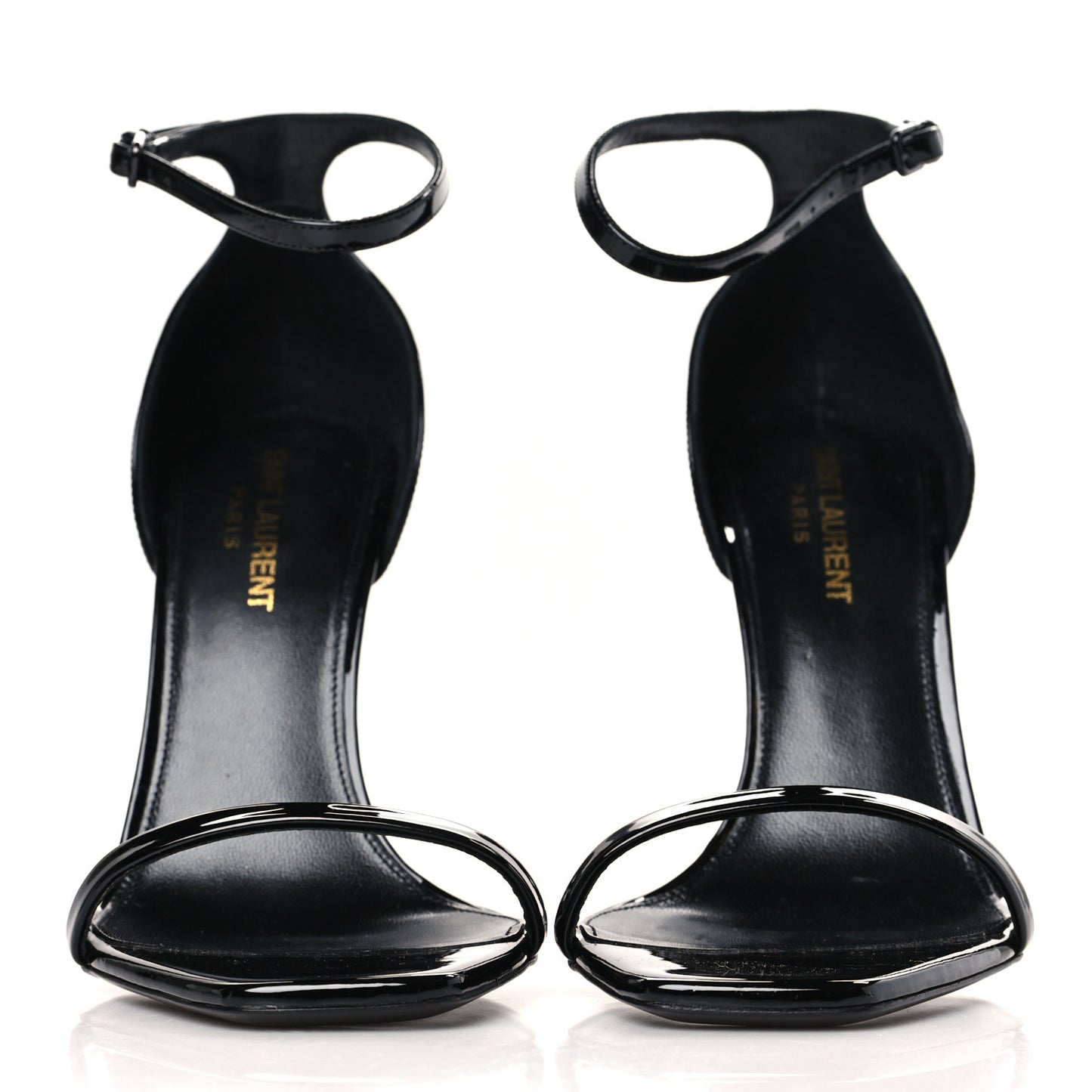 Patent Calfskin Opyum 110 Sandals 38 Black