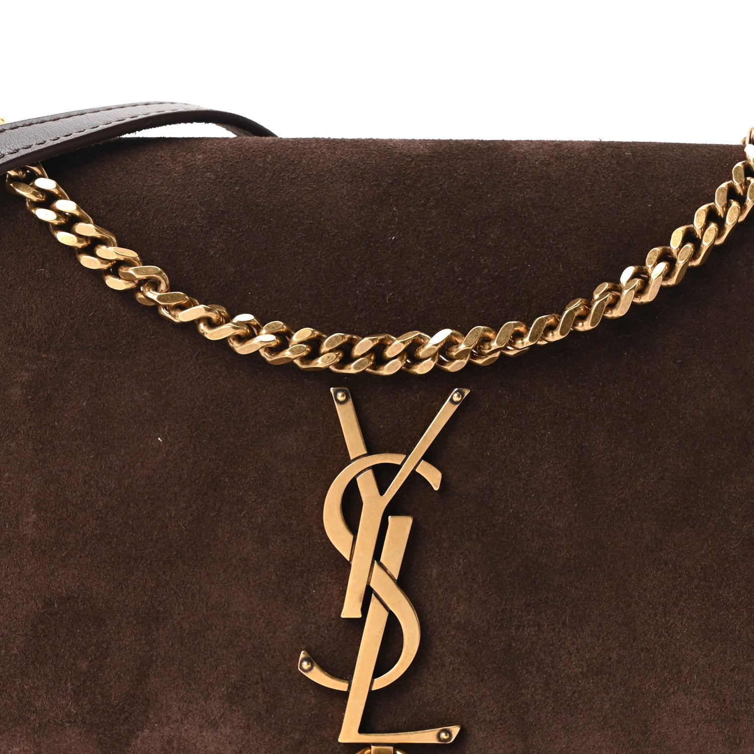 Saint Laurent Suede Monogram Tassel Kate 99 Baguette Bag Light Ocre 8 of 10
