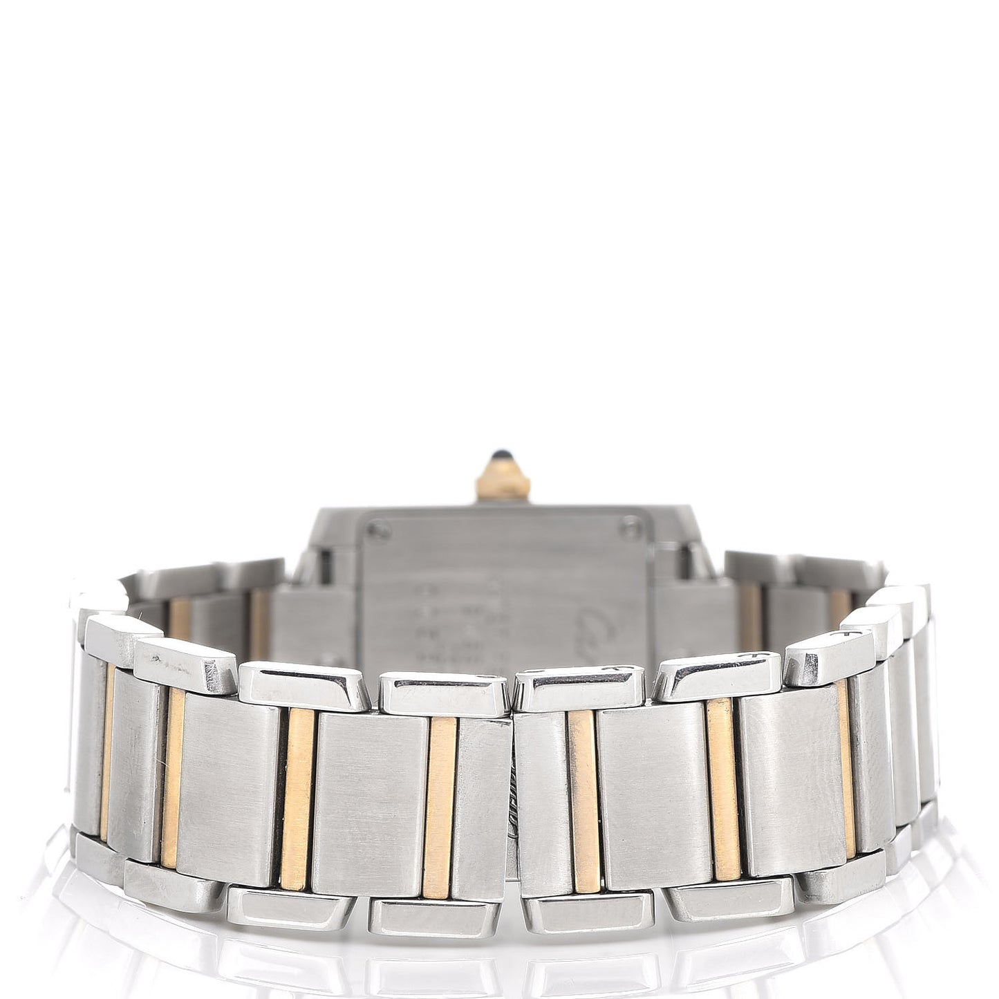 Stainless Steel 18K Yellow Gold 20mm Tank Francaise Quartz Watch