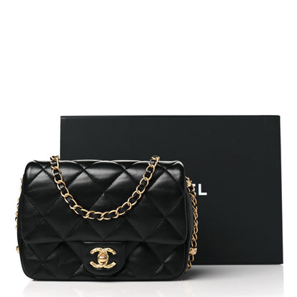 Chanel Lambskin Quilted CC Small Dynasty Flap Black 11 of 11