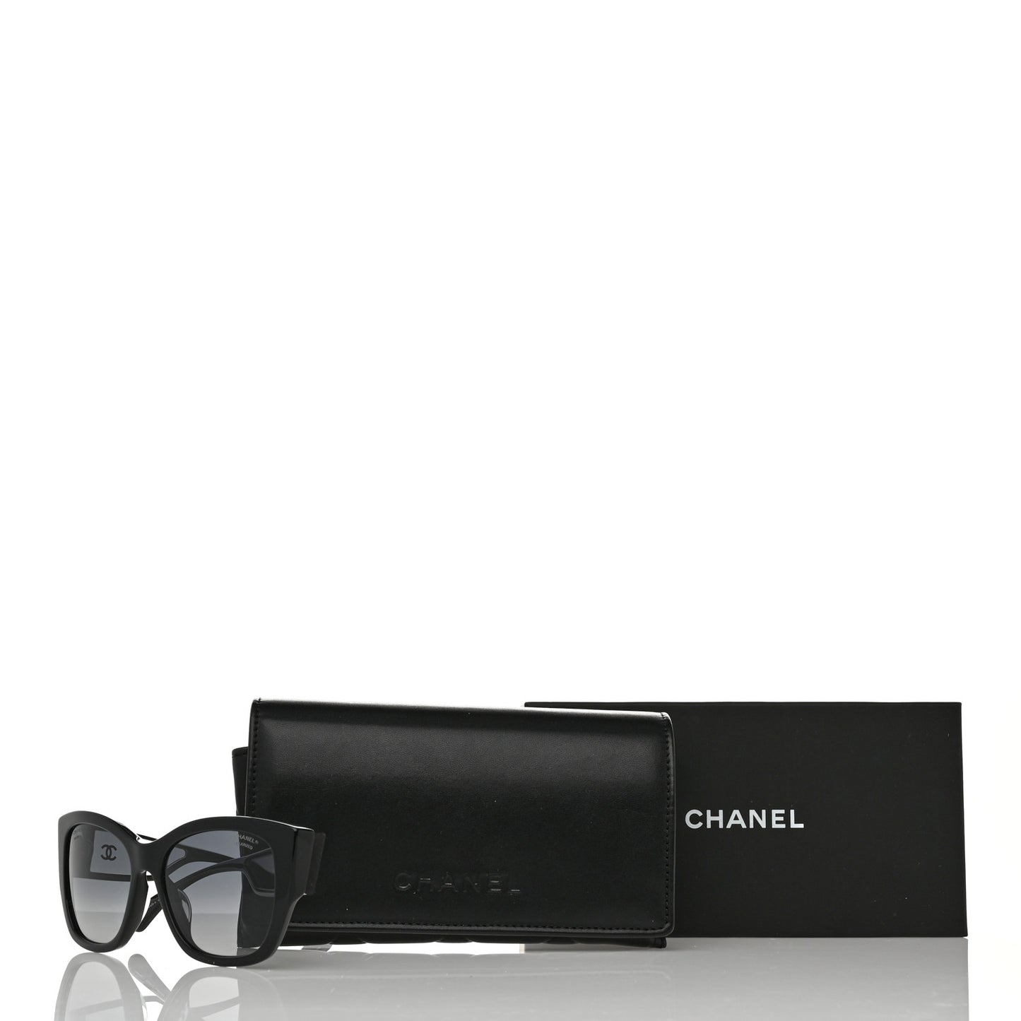 Acetate Polarized Butterfly Signature CC Sunglasses 5429-A Black