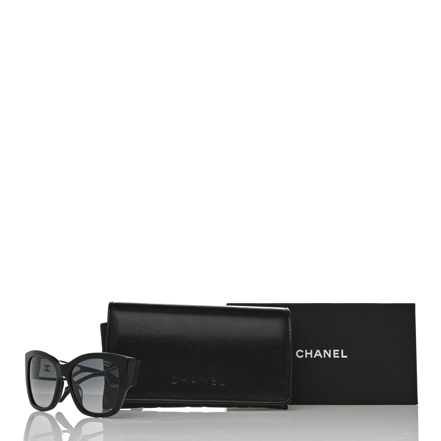 Chanel Acetate Polarized Butterfly Signature CC Sunglasses 5429-A Black 8 of 8