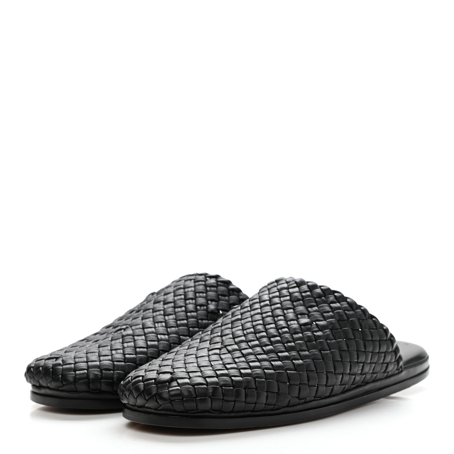 Bottega Veneta Nappa Intrecciato Slipper Mules 41 Black 3 of 8