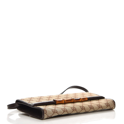Gucci Monogram Bamboo Bar Clutch Dark Brown 4 of 8