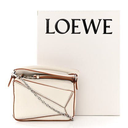 Loewe Calfskin Nano Puzzle Bag White 13 of 13