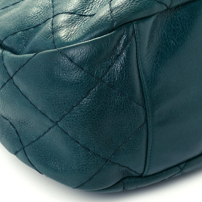 Chanel Glazed Calfskin On The Road Hobo Blue 9 of 10