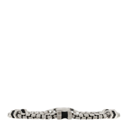 David Yurman Sterling Silver Black Onyx Hex Chain Station Bracelet 2 of 6