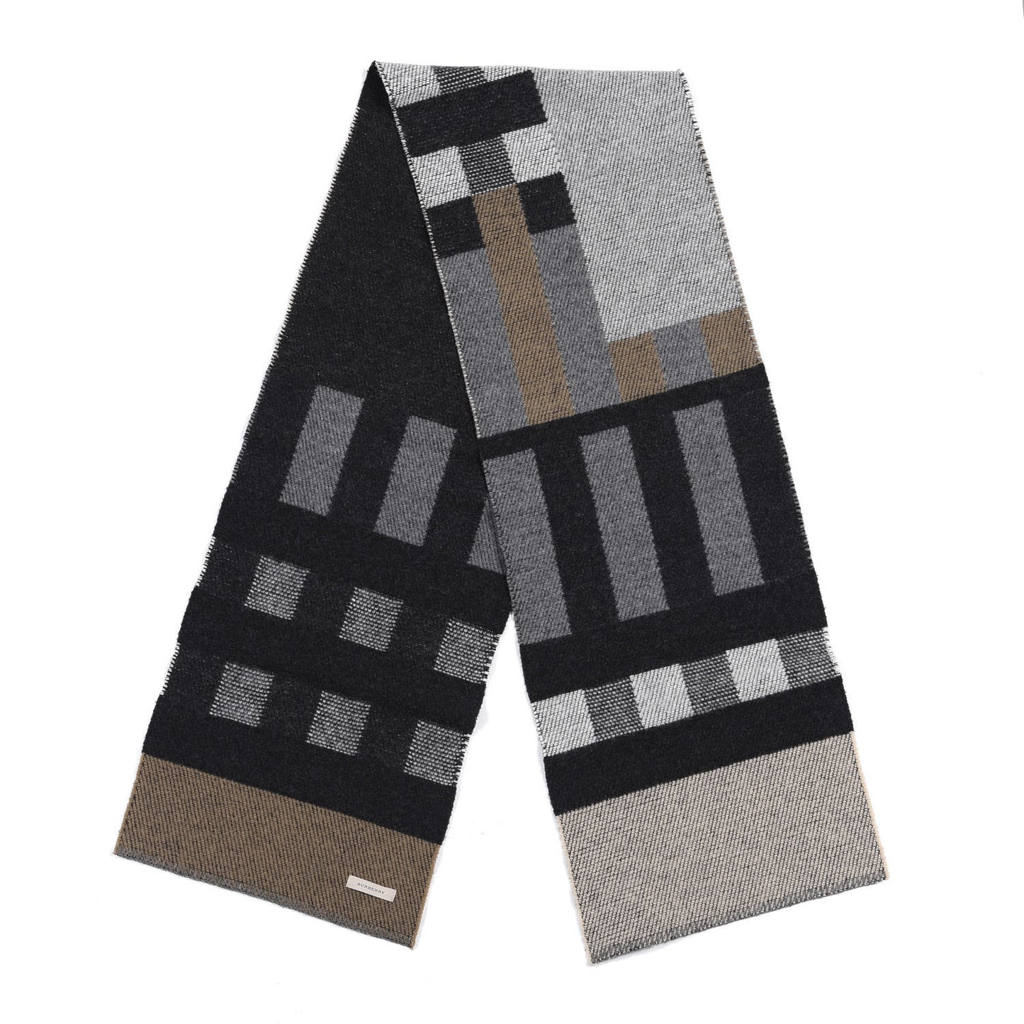 Wool Cashmere Patchwork Blanket Scarf
