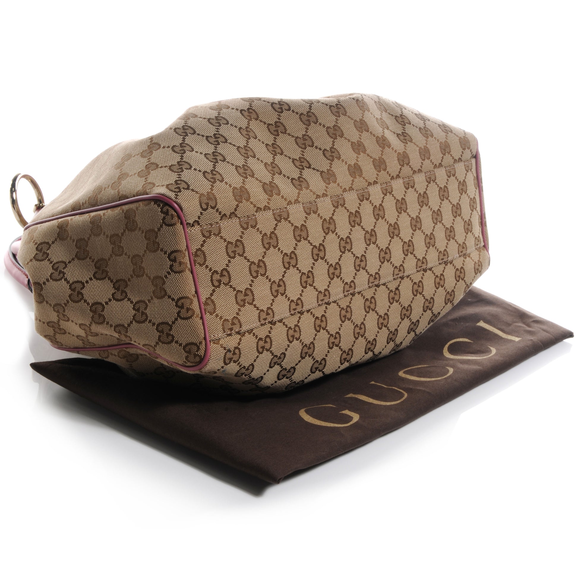 Gucci Monogram Margaux Calfskin Medium Sukey Tote Beige Ebony Vintage Rose 4 of 9