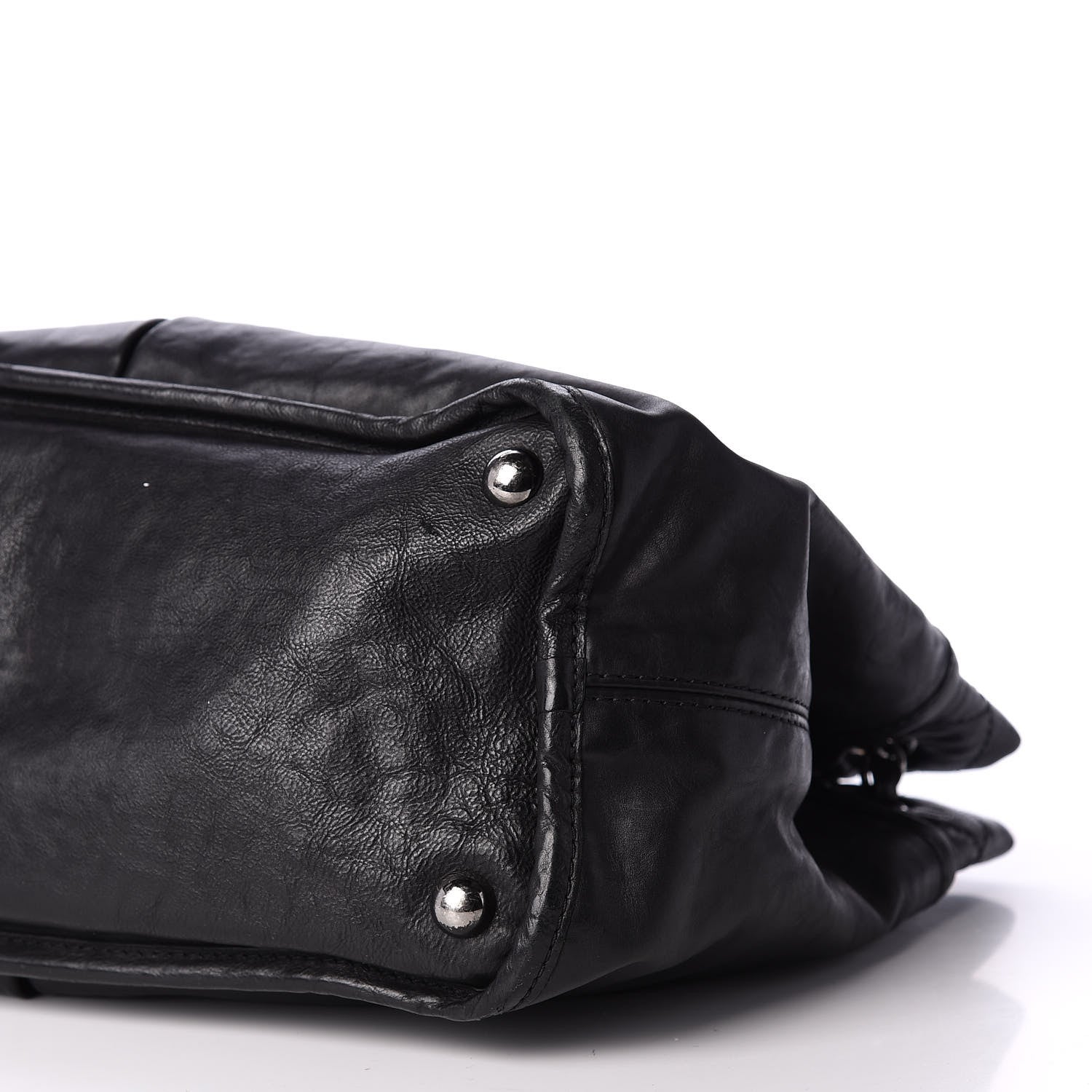 Chanel Lambskin Stitched Shopper Tote Black 8 of 10