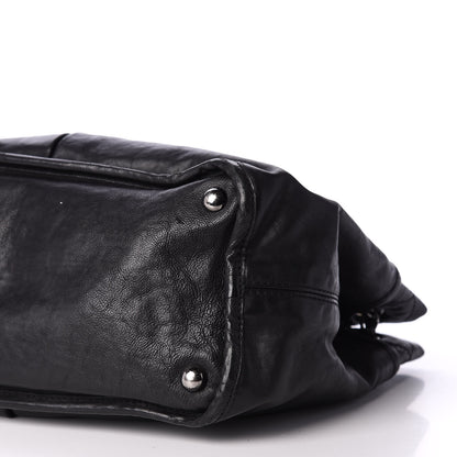 Chanel Lambskin Stitched Shopper Tote Black 8 of 10