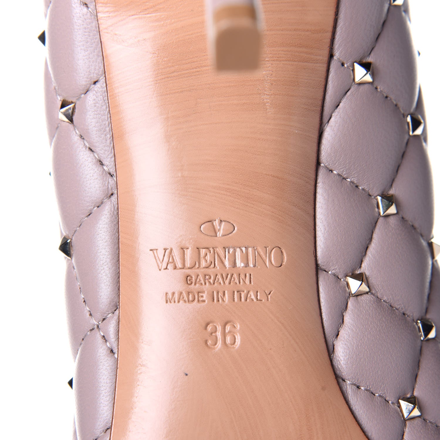 Valentino Garavani Nappa Rockstud Spike 90mm Pumps 36 Poudre 8 of 10