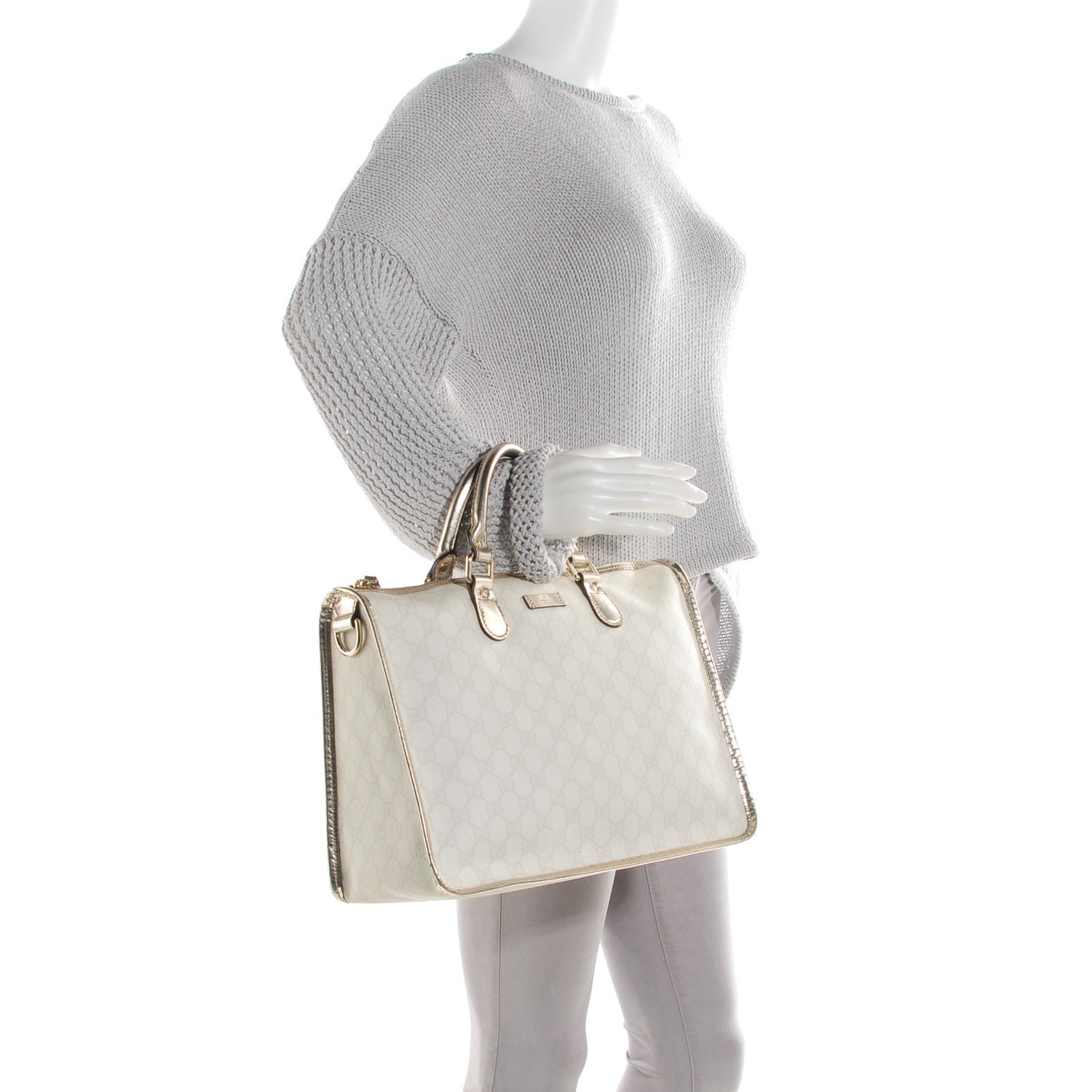 Gucci GG Plus Monogram Medium Joy Tote Bag White 2 of 8