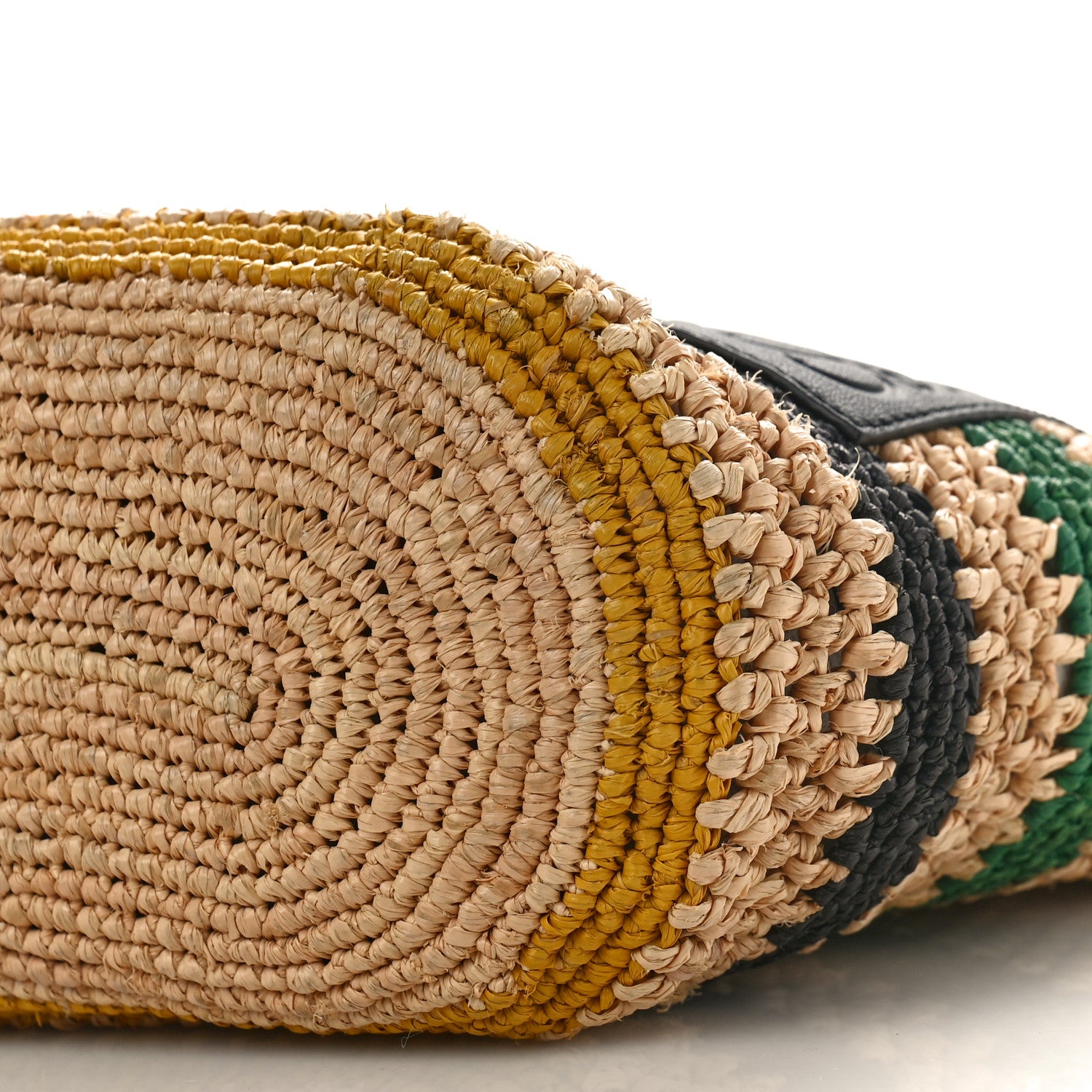 Loewe Calfskin Raffia Paulas Ibiza Pochette Bag Beige Multicolor 8 of 8