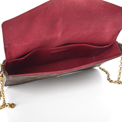 Louis Vuitton Monogram Pochette Felicie Chain Wallet Fuchsia 5 of 14