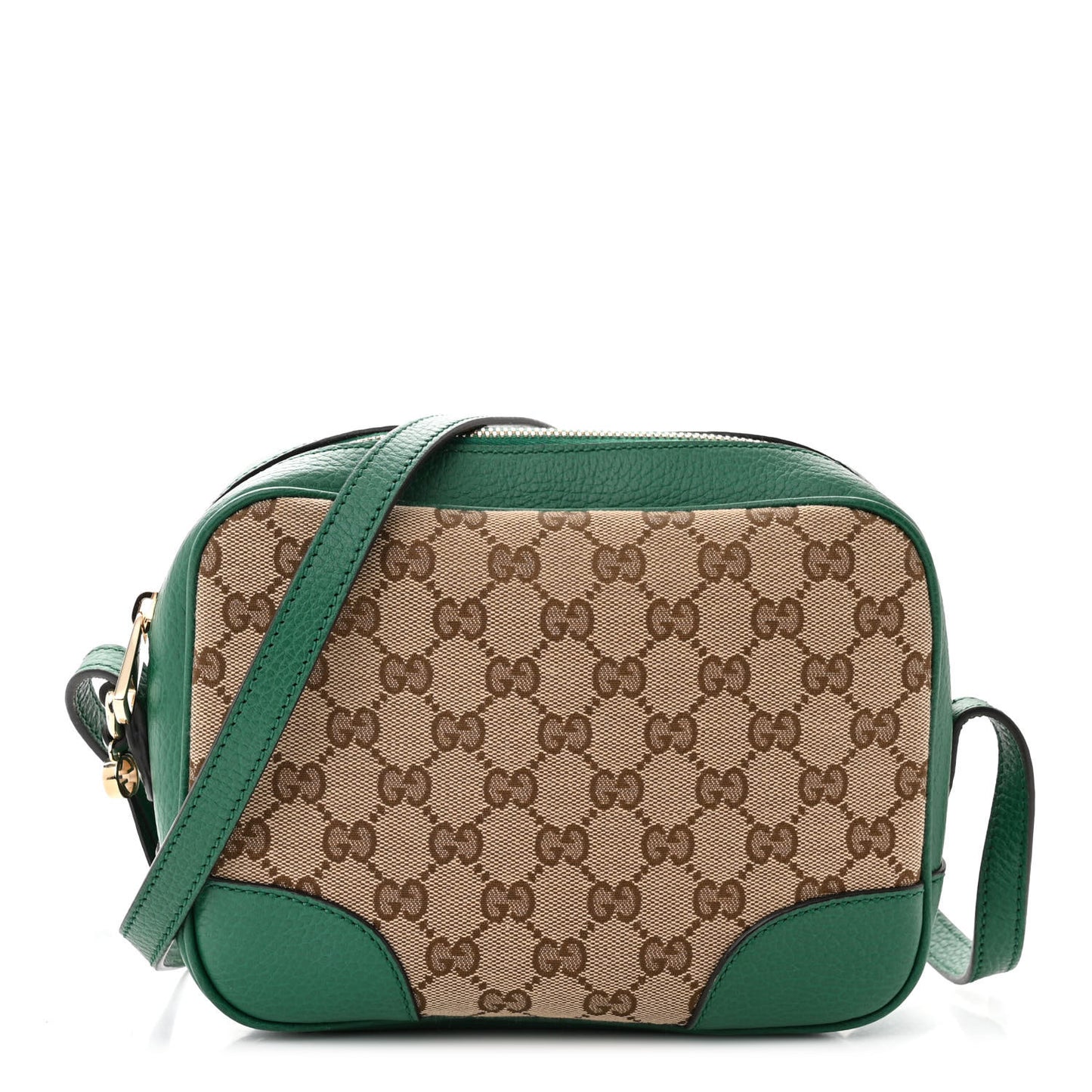 Monogram Dollar Calfskin Mini Bree Messenger Bag Beige Ebony Emerald