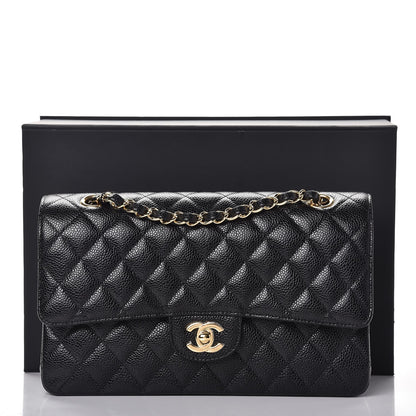 Chanel Caviar Quilted Medium Double Flap Black 8 of 8