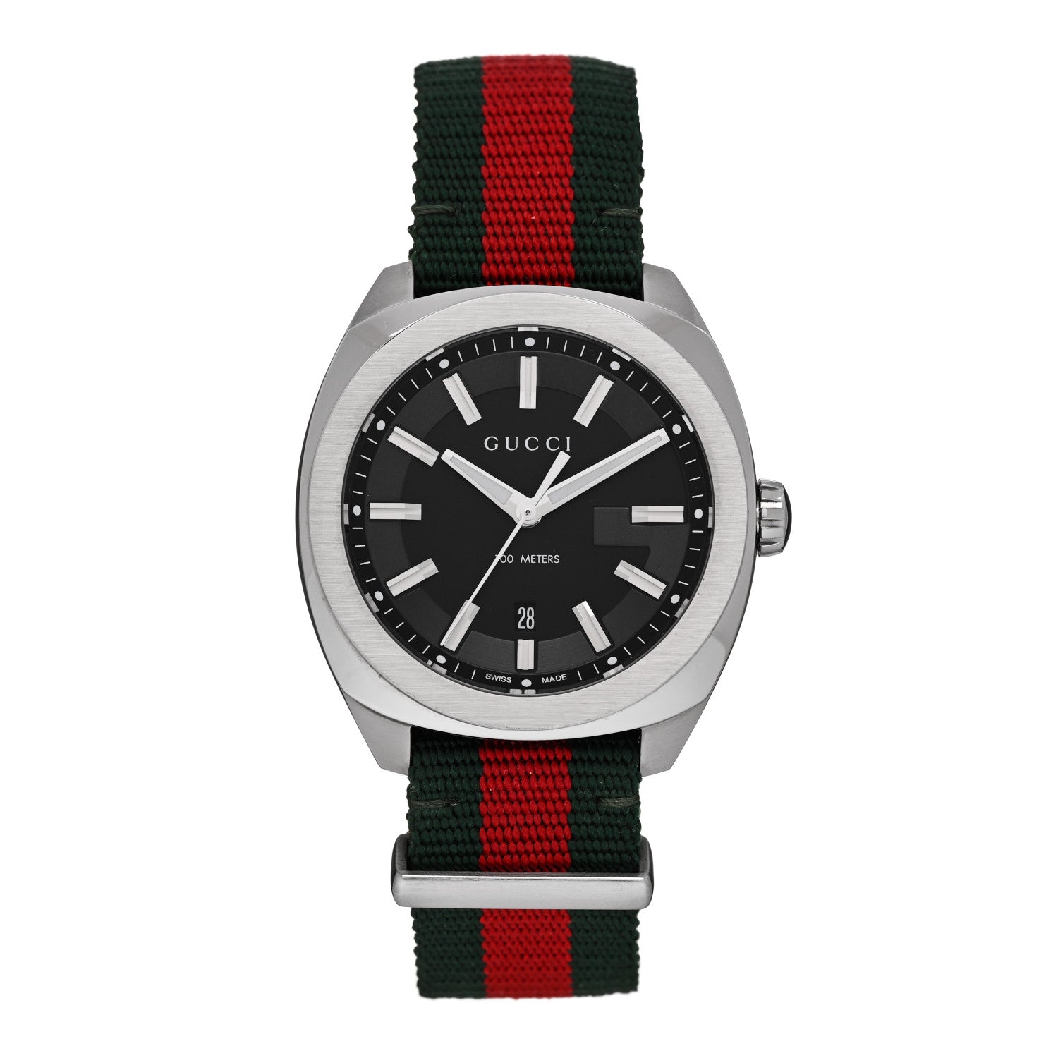 Gucci Stainless Steel Nylon 41mm GG2570 Quartz Watch Black 1 of 5