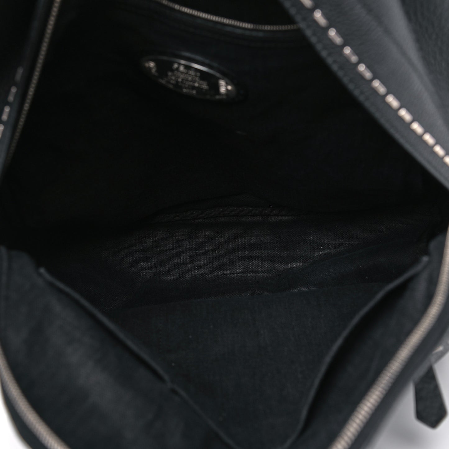 Cuoio Romano Selleria Monster Eyes Metal Stitch Backpack Black