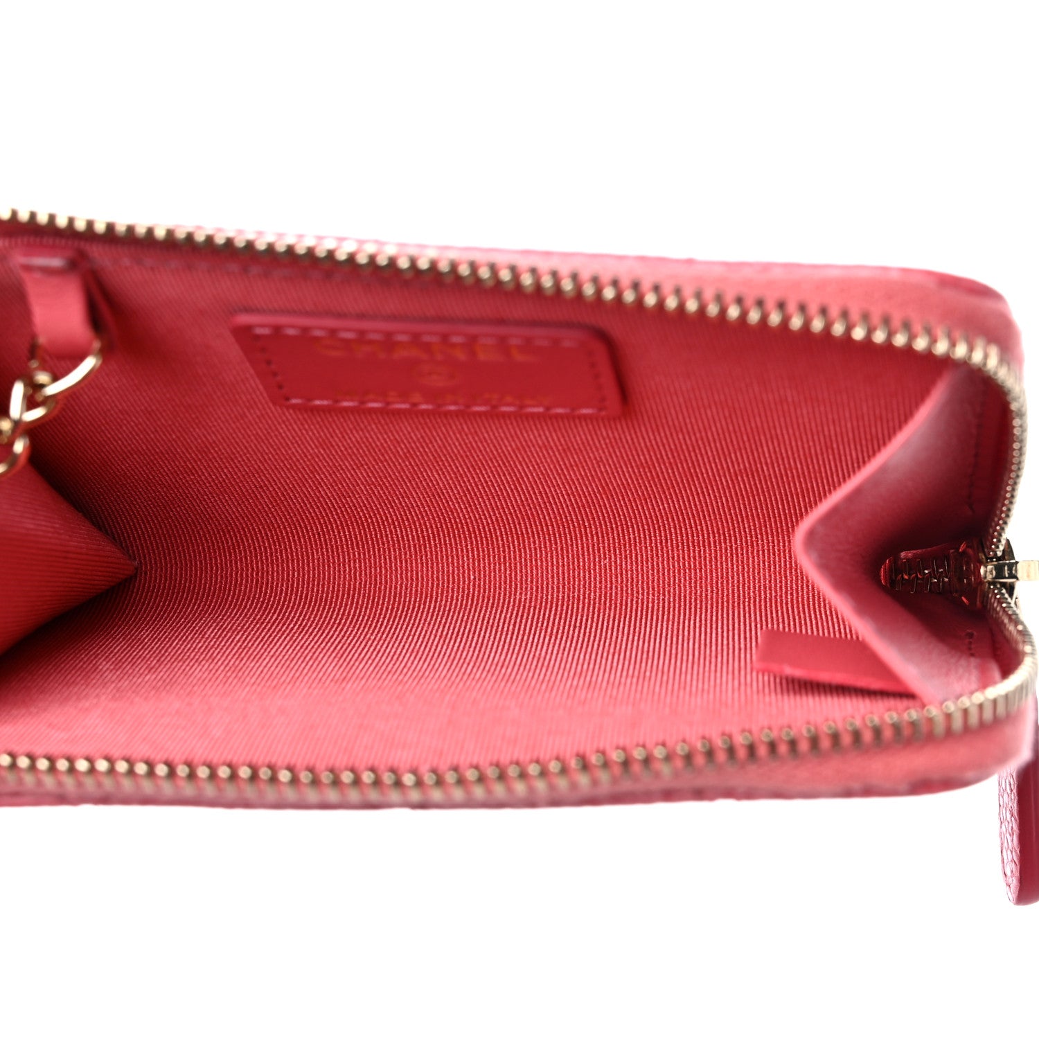 Chanel Caviar Quilted Zipped Key Holder Case Pink 5 of 8