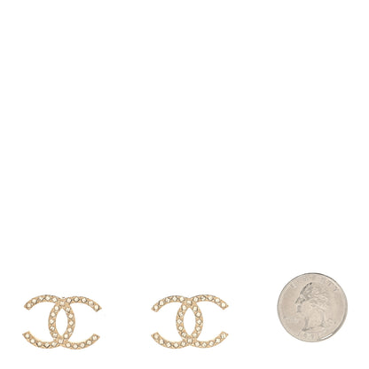 Chanel Baguette Crystal High Society CC Earrings Gold 2 of 4