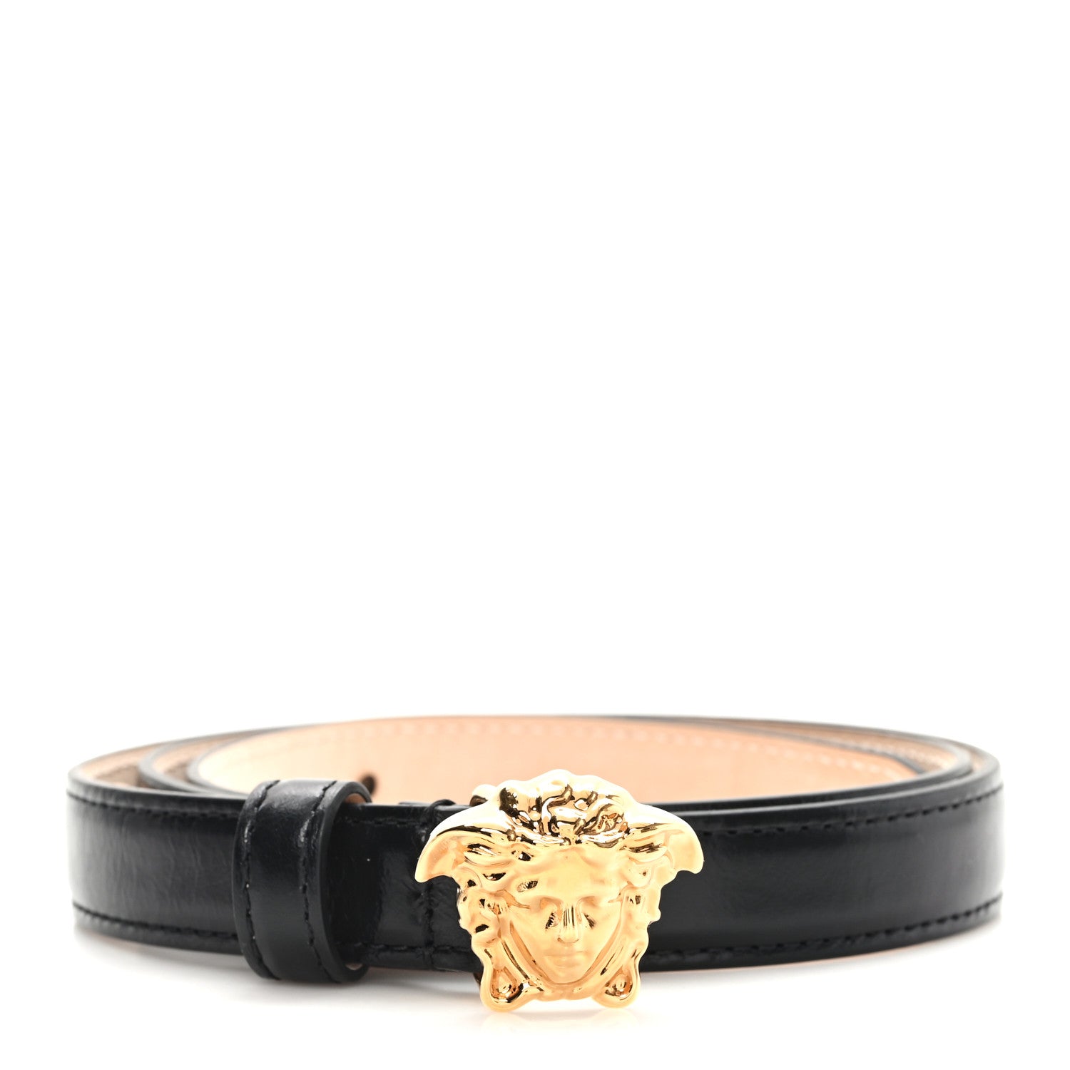 Versace Calfskin 2cm La Medusa Belt 80 32 Black 1 of 5