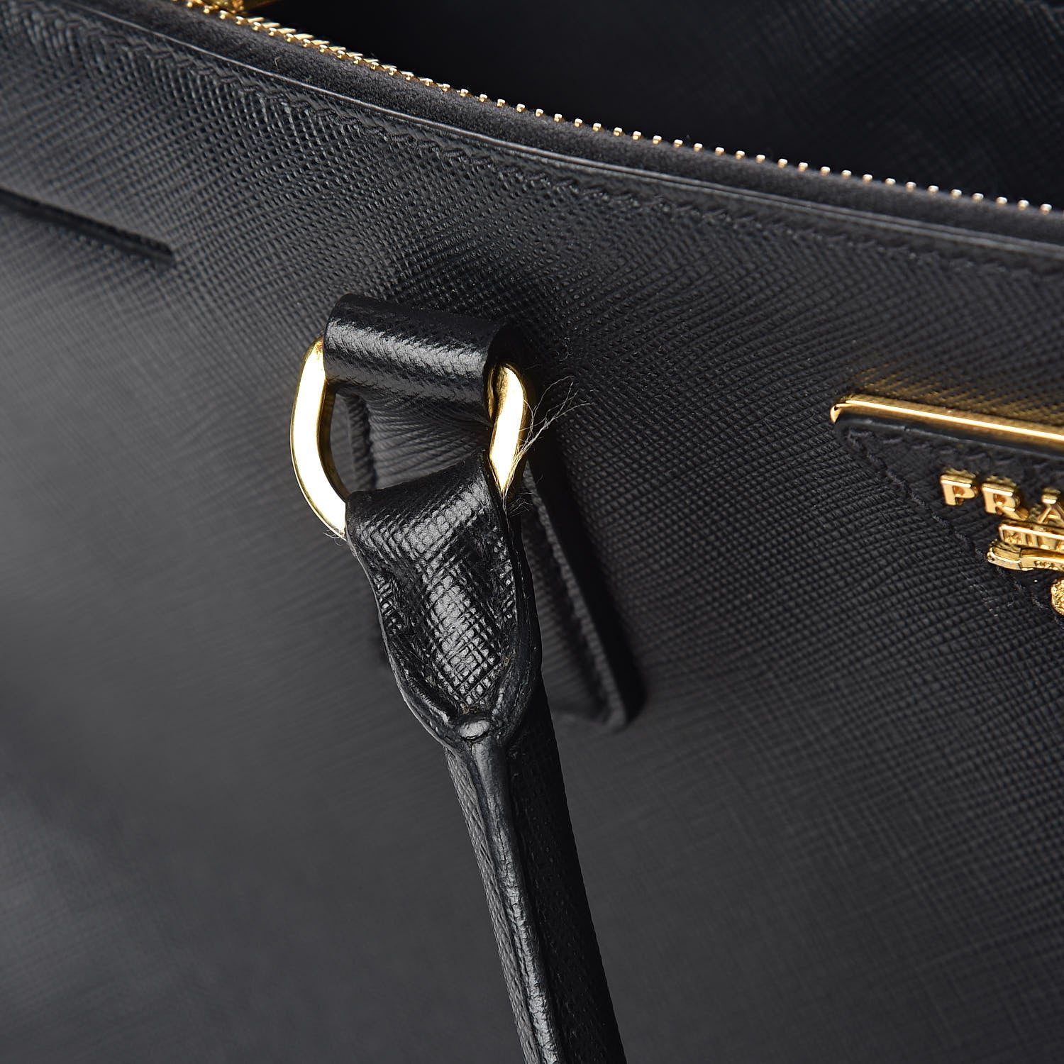 Prada Saffiano Medium Galleria Double Zip Tote Black 11 of 12