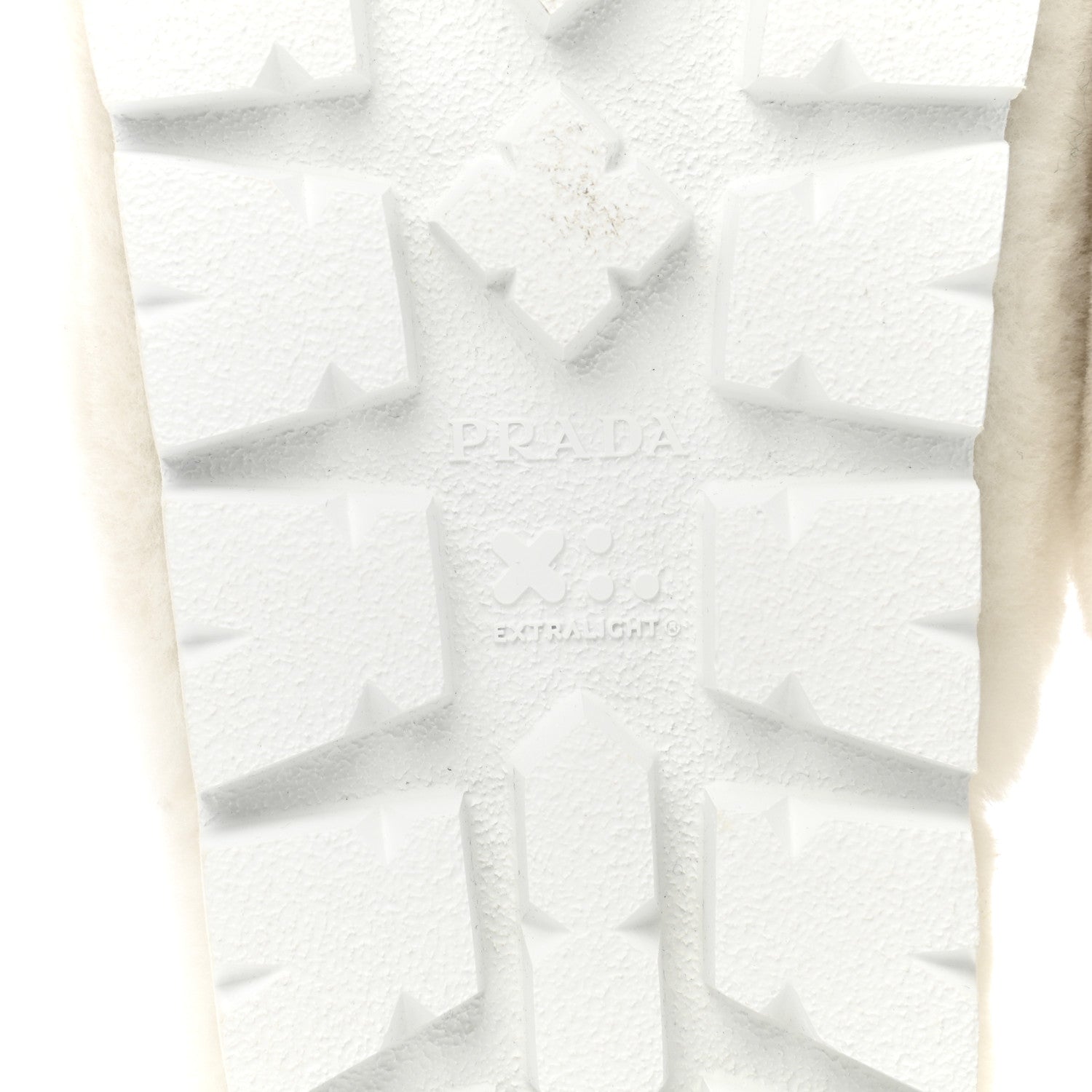 Prada Montone Metal Triangle Logo 20mm Slippers 39 Bianco 8 of 9